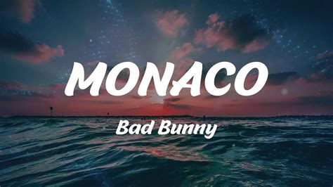 monaco bad bunny lyrics